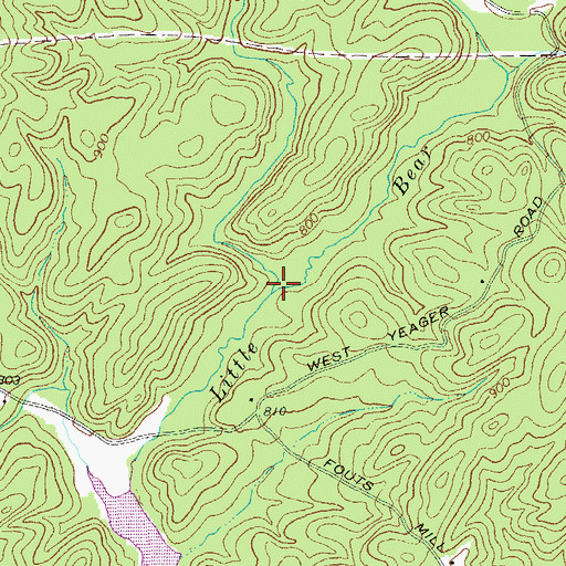 Topographic Map of Baldwin Creek, GA