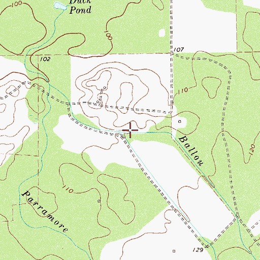 Topographic Map of Ballou Creek, GA