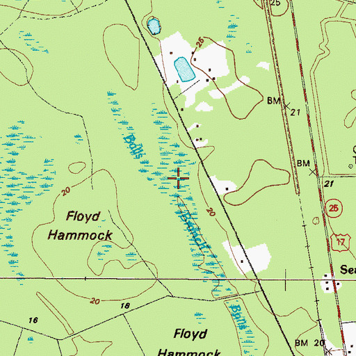 Topographic Map of Balls Branch, GA