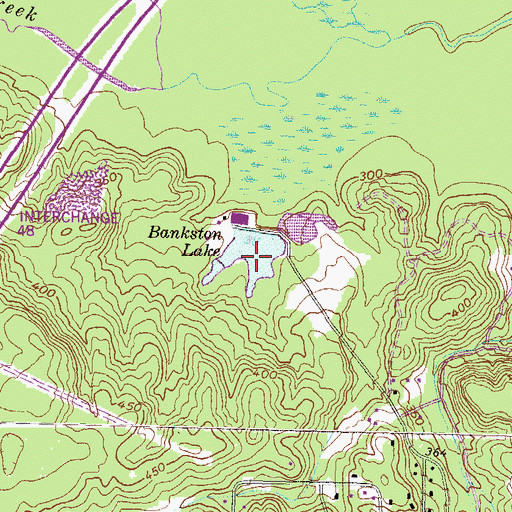 Topographic Map of Bankston Lake, GA