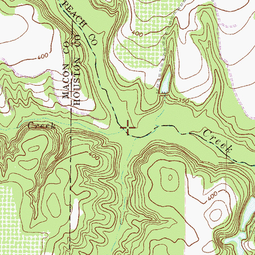 Topographic Map of Baptist Creek, GA