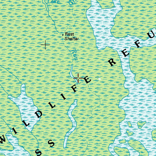 Topographic Map of Barbers Run, GA