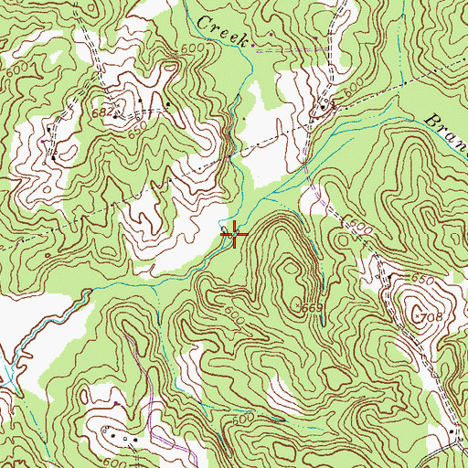 Topographic Map of Barnes Creek, GA