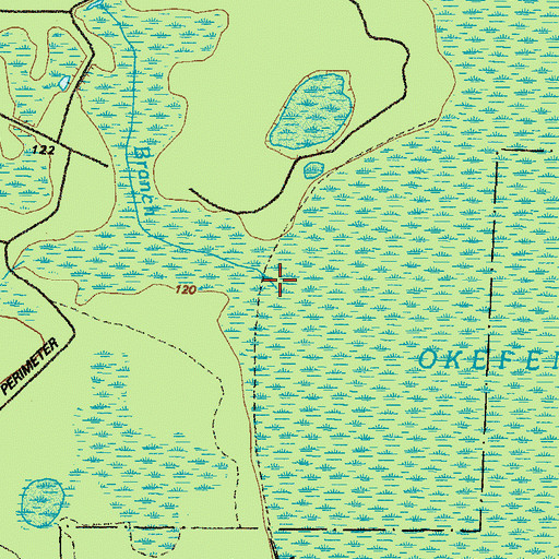 Topographic Map of Barnum Branch, GA