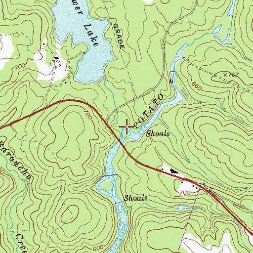 Topographic Map of Basin Creek, GA