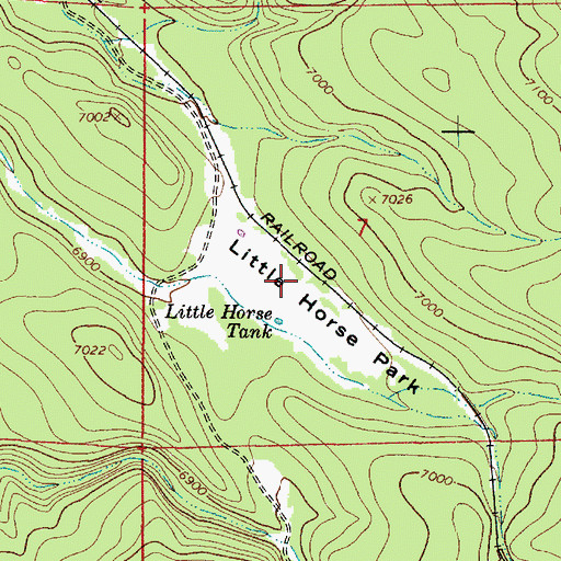 Topographic Map of Little Horse Park, AZ