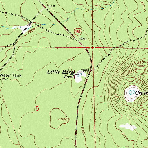Topographic Map of Little Horse Tank, AZ