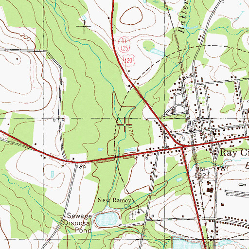 Topographic Map of Batterbee Branch, GA