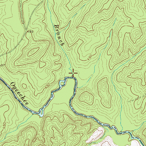 Topographic Map of Battle Branch, GA