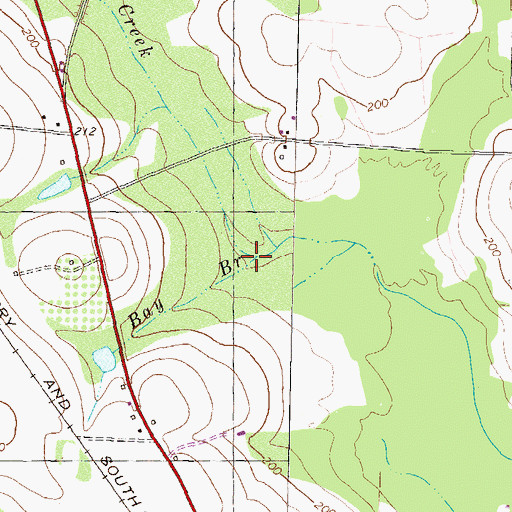Topographic Map of Bay Branch, GA