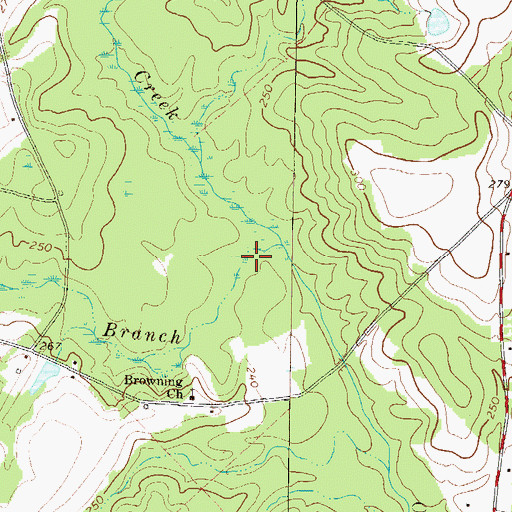 Topographic Map of Bay Branch, GA