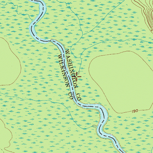 Topographic Map of Bay Branch, GA