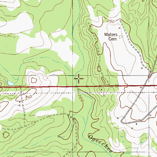 Topographic Map of Bay Branch, GA
