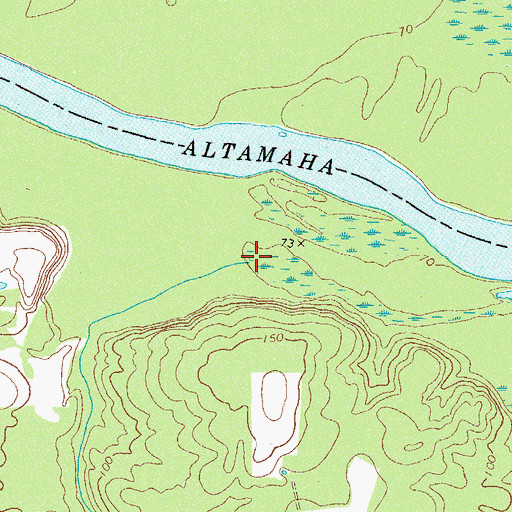 Topographic Map of Bay Creek, GA