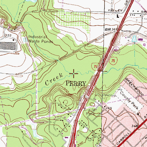 Topographic Map of Bay Creek, GA