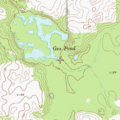 Topographic Map of Bay Pole Branch, GA