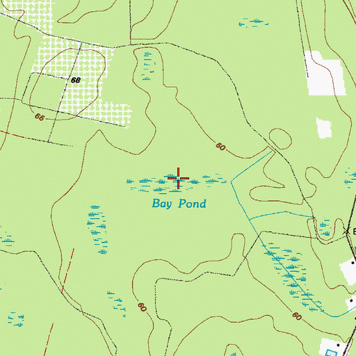 Topographic Map of Bay Pond, GA