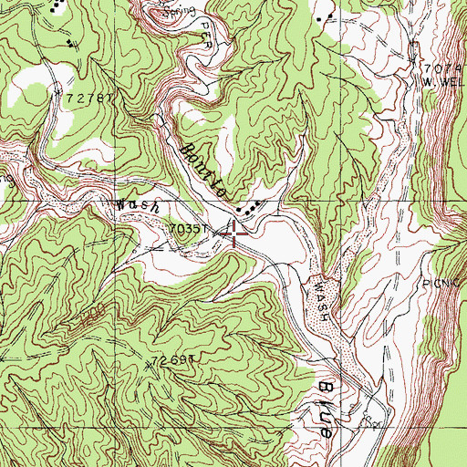 Topographic Map of Cold Spring Wash, AZ