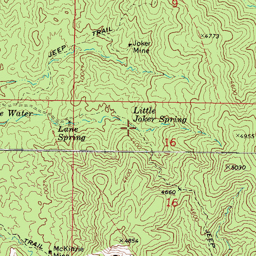 Topographic Map of Little Joker Spring, AZ