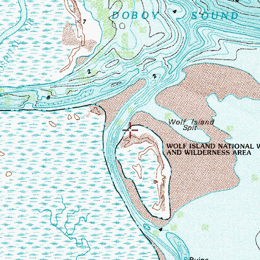 Topographic Map of Beacon Creek, GA