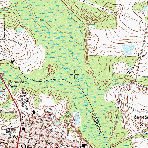 Topographic Map of Bear Branch, GA