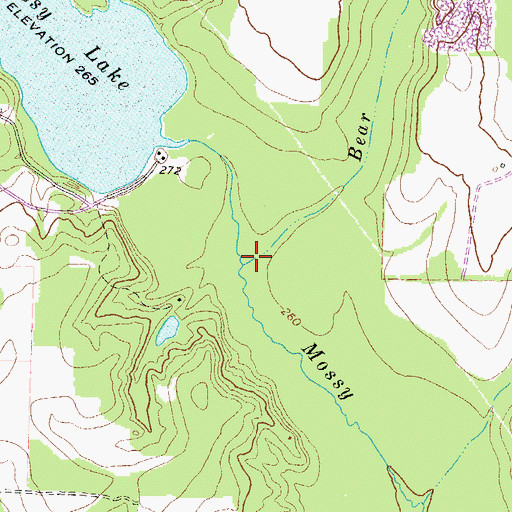 Topographic Map of Bear Branch, GA