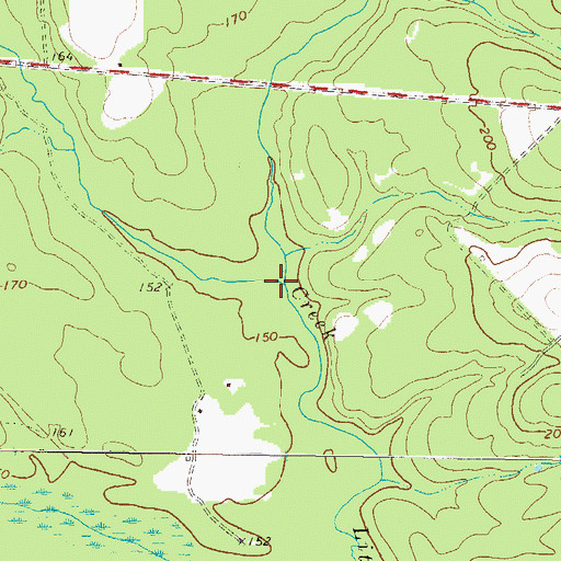 Topographic Map of Bear Creek, GA