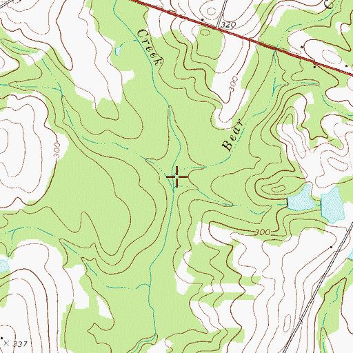 Topographic Map of Bear Creek, GA