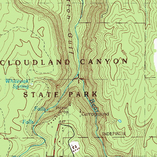 Topographic Map of Bear Creek, GA