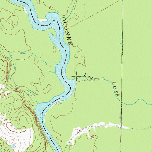 Topographic Map of Bear Creek, GA