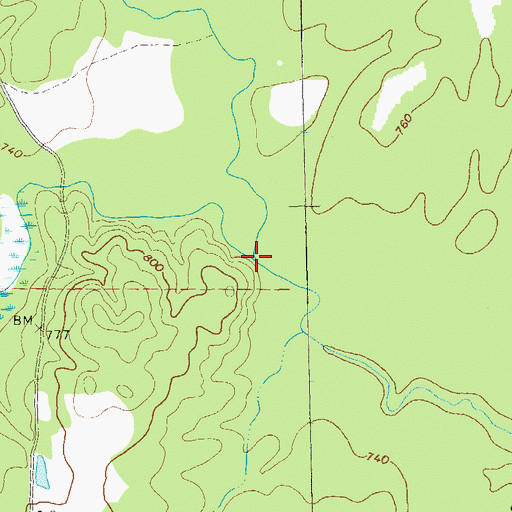 Topographic Map of Bear Creek, GA