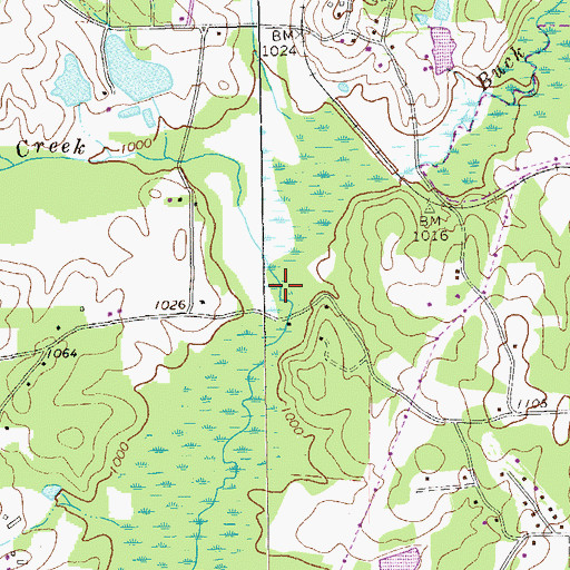 Topographic Map of Bear Creek, GA