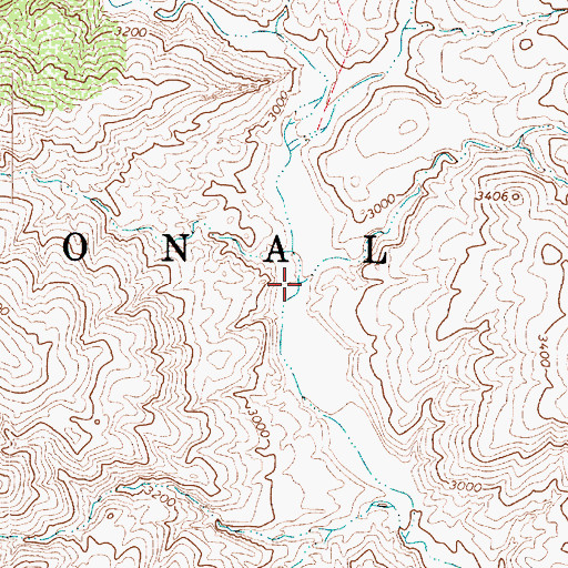 Topographic Map of Little Lime Creek, AZ