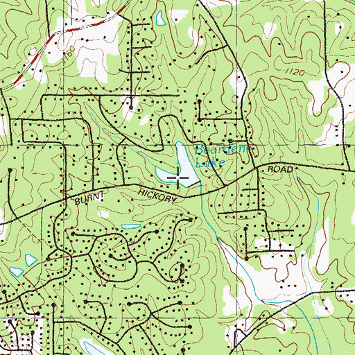 Topographic Map of Bearden Lake, GA