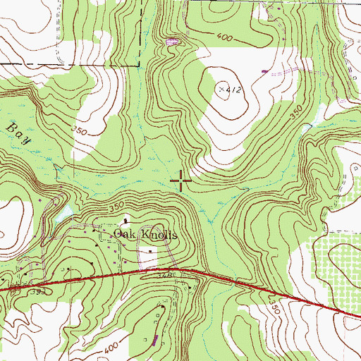 Topographic Map of Beaver Creek, GA