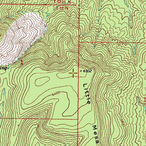 Topographic Map of Little Mesa, AZ