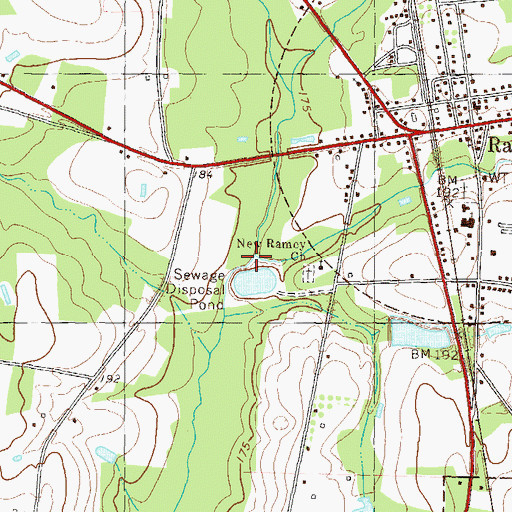Topographic Map of Beaverdam Creek, GA