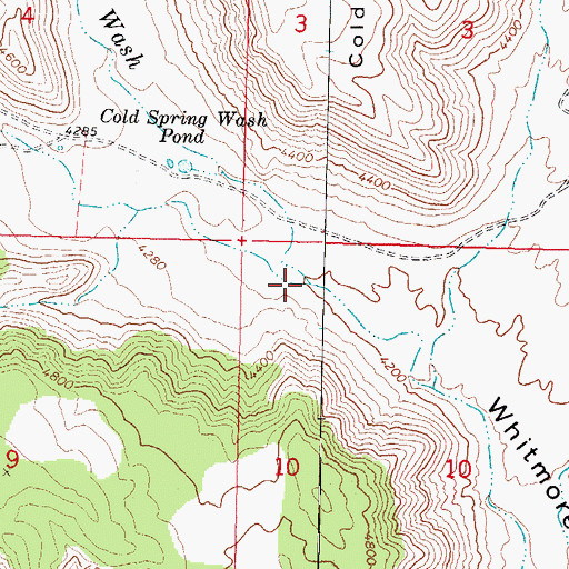 Topographic Map of Cold Spring Wash, AZ