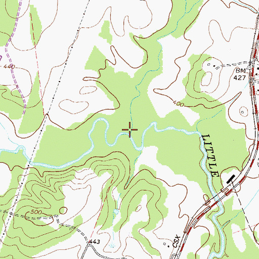 Topographic Map of Beaverdam Creek, GA