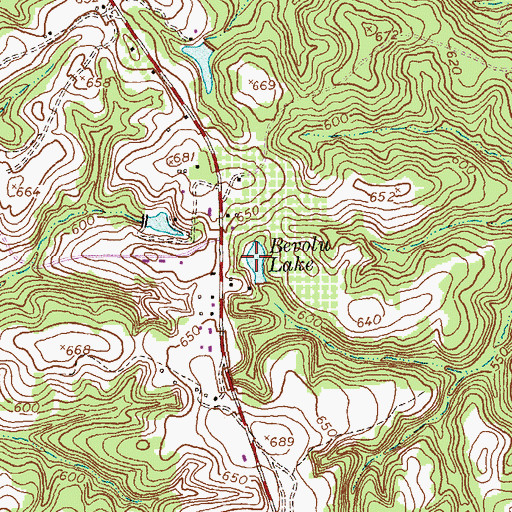 Topographic Map of Bebolu Lake, GA