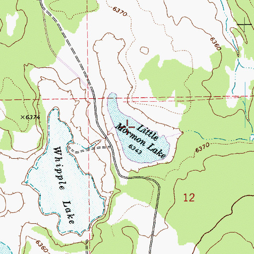 Topographic Map of Little Mormon Lake, AZ