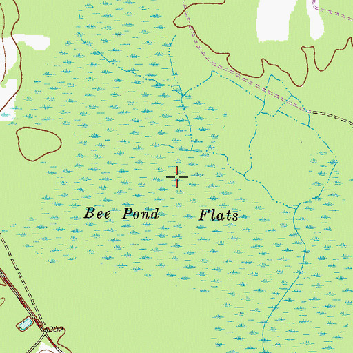 Topographic Map of Bee Pond Flats, GA