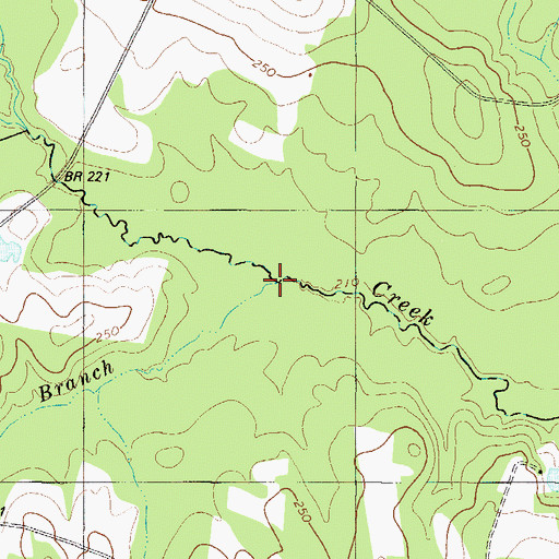 Topographic Map of Bee Tree Branch, GA