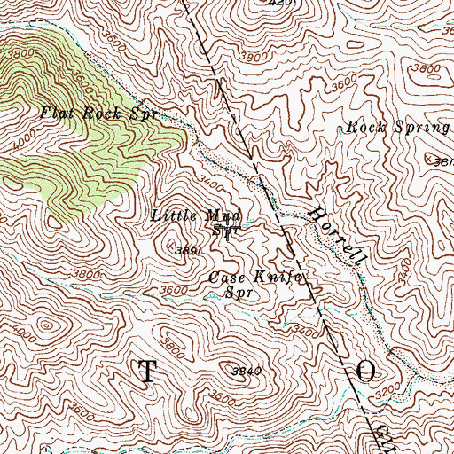 Topographic Map of Little Mud Spring, AZ