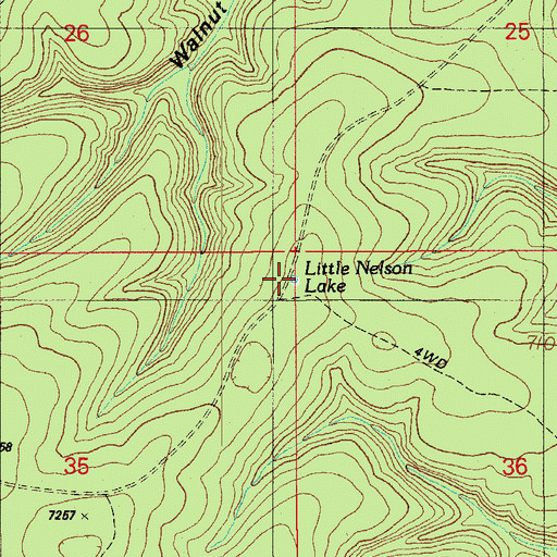 Topographic Map of Little Nelson Lake, AZ