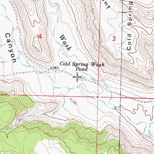 Topographic Map of Cold Spring Wash Pond, AZ