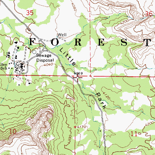 Topographic Map of Little Park, AZ