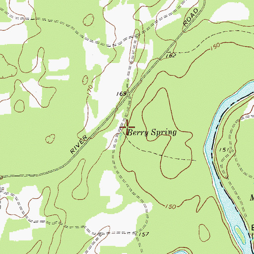 Topographic Map of Berry Spring, GA
