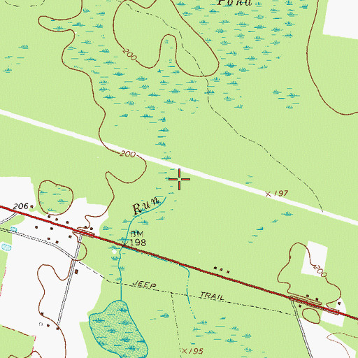 Topographic Map of Berryhill Pond, GA