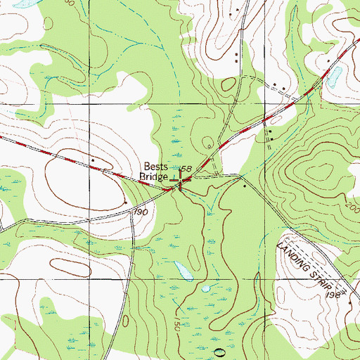 Topographic Map of Bests Bridge, GA